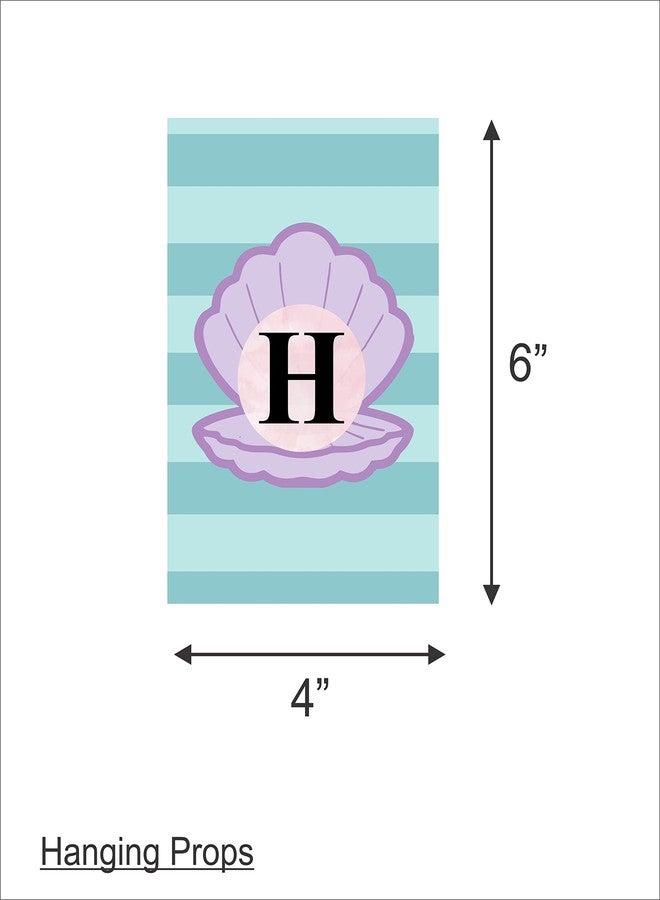 ثيم ماي بارتي لافتة زينة لحفلة عيد ميلاد حورية البحر، لوازم حفلات عيد ميلاد حورية البحر للفتيات (لافتة عيد ميلاد سعيد - حورية البحر الصغيرة) - Image 4